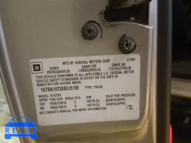 1999 GMC SIERRA K15 1GTEK19T3XE515199 image 9