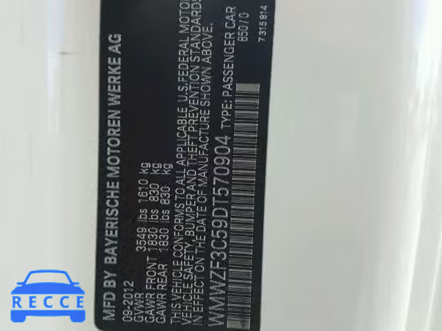 2013 MINI COOPER CLU WMWZF3C59DT570904 image 9
