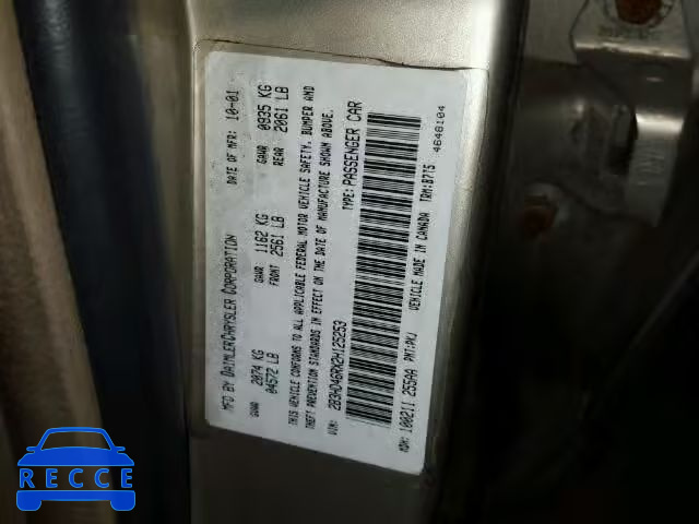 2002 DODGE INTREPID S 2B3HD46RX2H125253 image 9