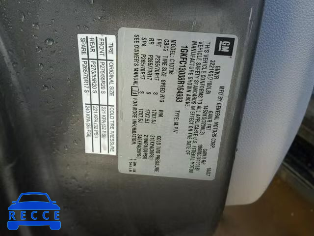 2008 GMC YUKON 1GKFC13008R164993 image 9