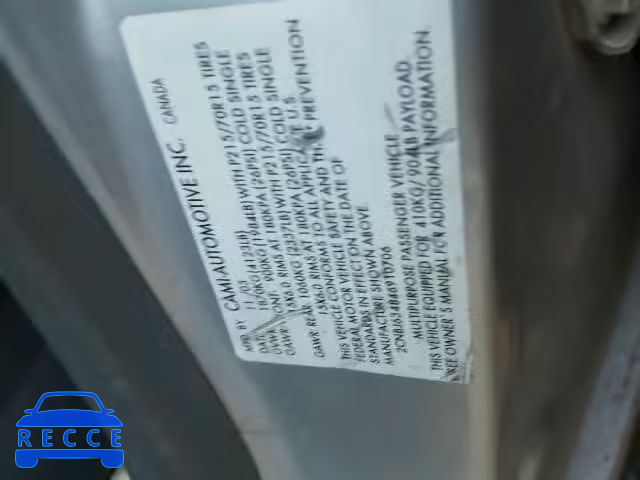 2004 CHEVROLET TRACKER LT 2CNBJ634846910706 Bild 9