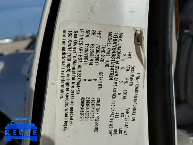 2001 CADILLAC SEVILLE ST 1G6KY54981U147624 Bild 9