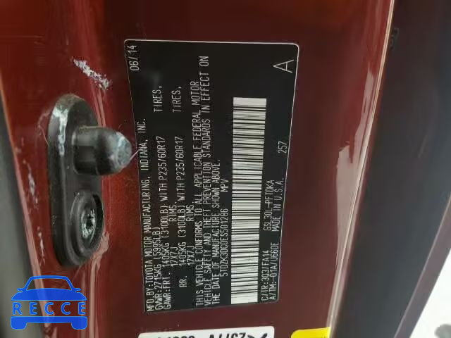 2014 TOYOTA SIENNA 5TDZK3DC0ES501286 image 9