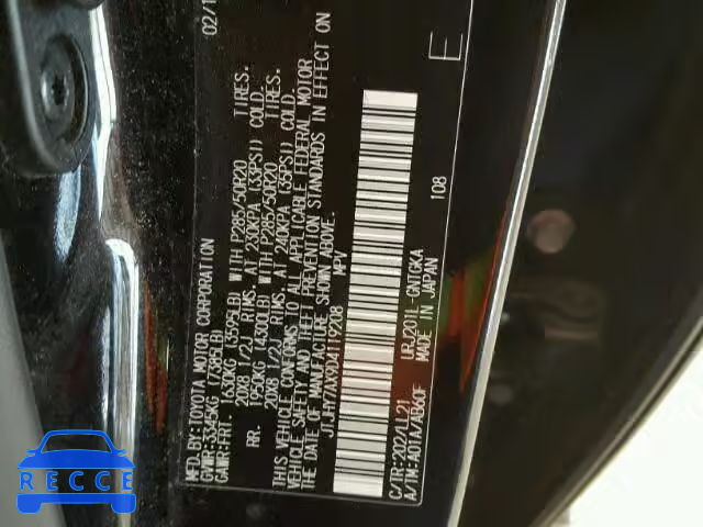 2013 LEXUS LX 570 JTJHY7AX9D4119208 image 9