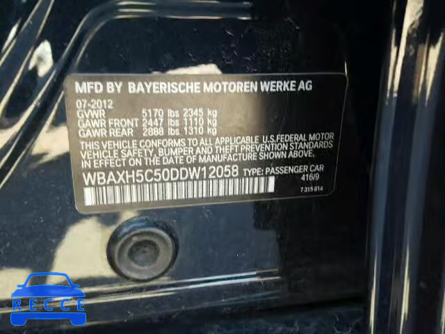 2013 BMW 528XI WBAXH5C50DDW12058 image 9