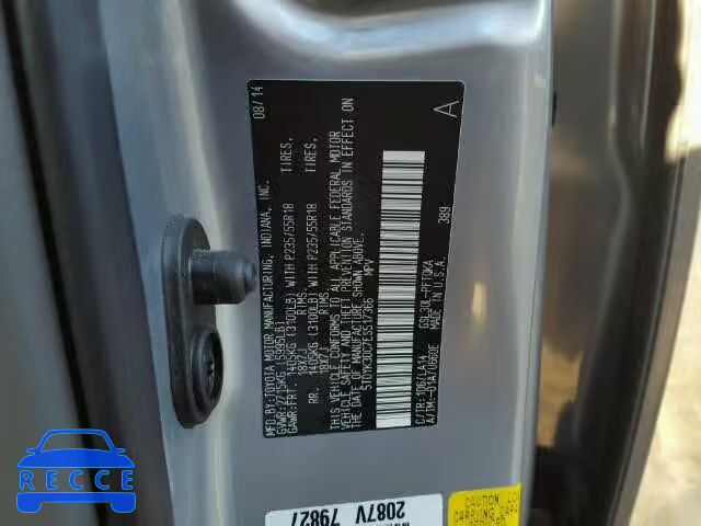 2014 TOYOTA SIENNA XLE 5TDYK3DC7ES517366 image 9