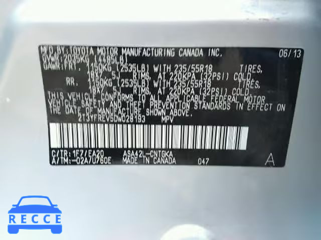 2013 TOYOTA RAV4 LIMIT 2T3YFREV5DW028193 image 9