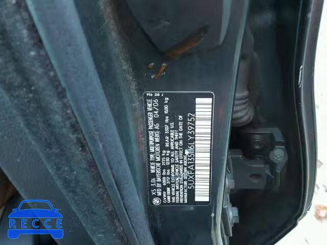 2006 BMW X5 3.0I 5UXFA13576LY39752 зображення 9