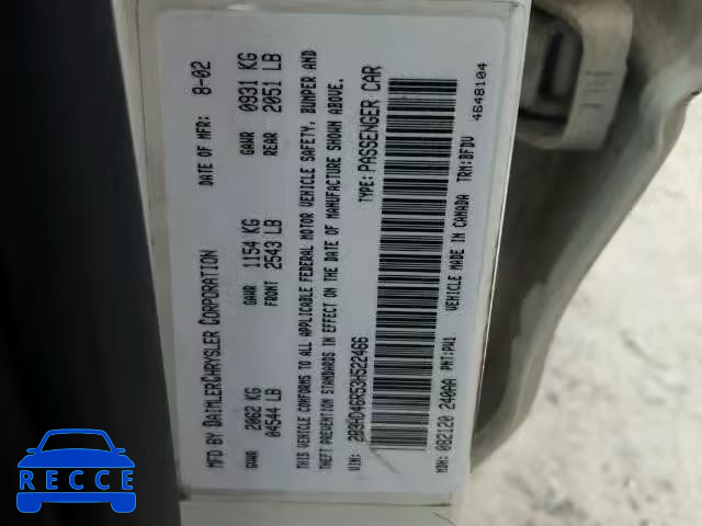 2003 DODGE INTREPID S 2B3HD46R53H522466 image 9