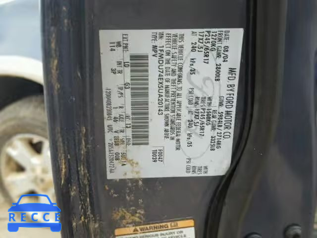 2005 FORD EXPLORER E 1FMDU74EX5UA20143 image 9