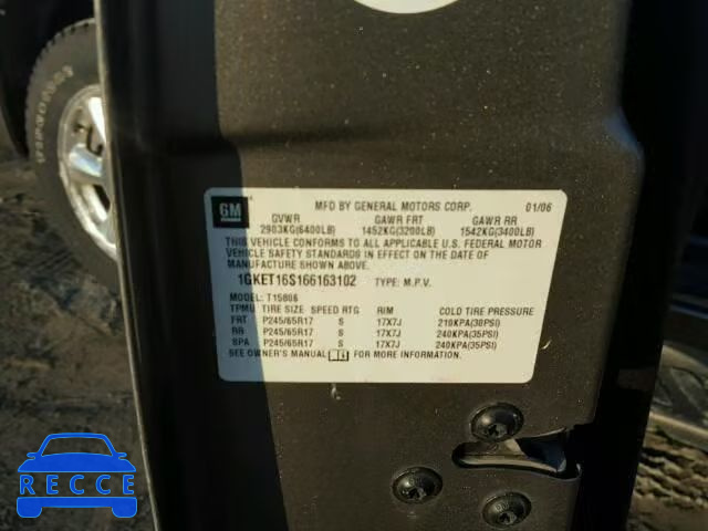 2006 GMC ENVOY XL 1GKET16S166163102 image 9