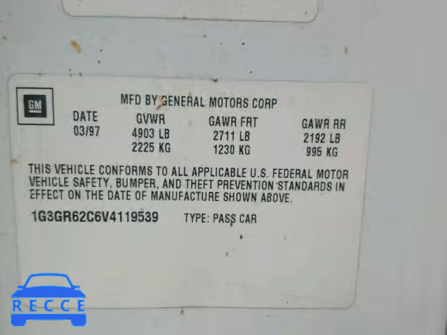 1997 OLDSMOBILE AURORA 1G3GR62C6V4119539 image 9