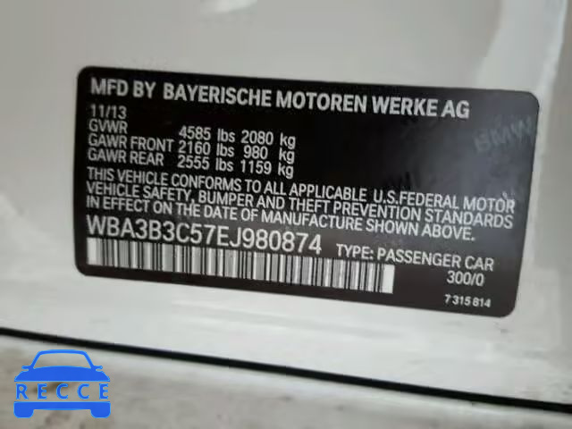 2014 BMW 328XI WBA3B3C57EJ980874 image 9