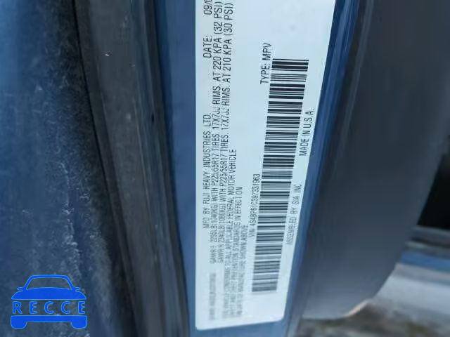 2009 SUBARU OUTBACK 2. 4S4BP61C397331963 image 9