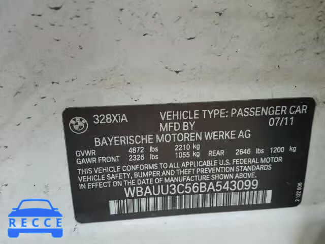 2011 BMW 328XI WBAUU3C56BA543099 image 9