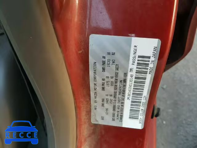 1997 MAZDA PROTEGE DX JM1BC1410V0130148 зображення 9