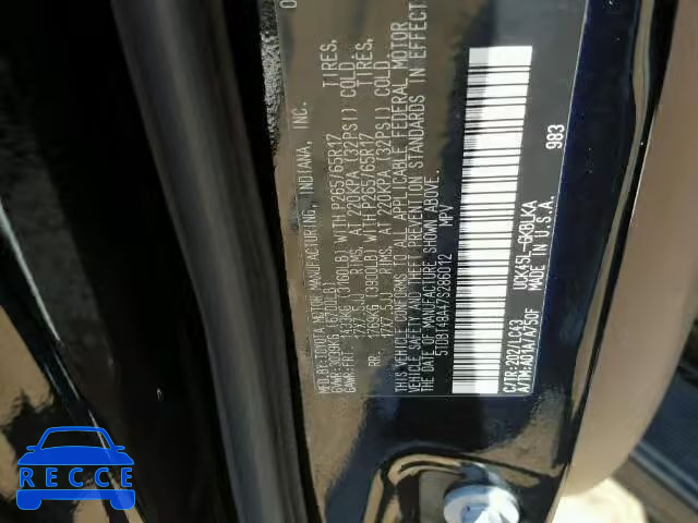 2007 TOYOTA SEQUOIA LI 5TDBT48A47S286012 image 9