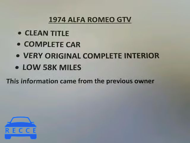 1974 ALFA ROMEO GTV AR3025004 зображення 8