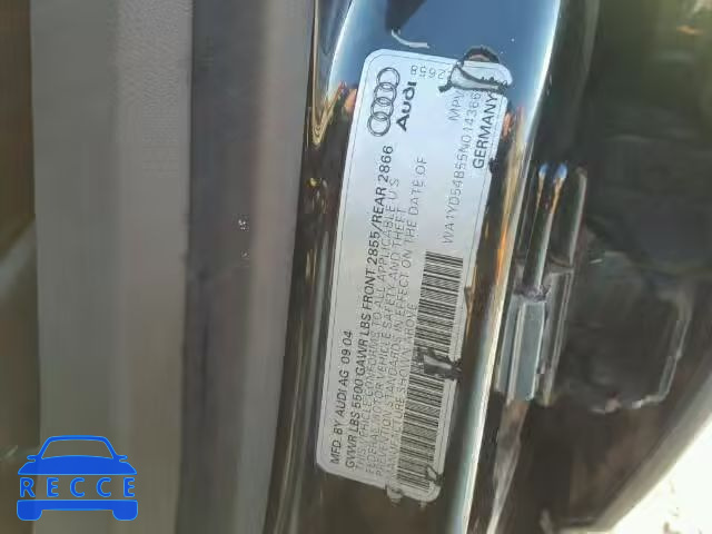 2005 AUDI ALLROAD WA1YD54B55N014366 image 9