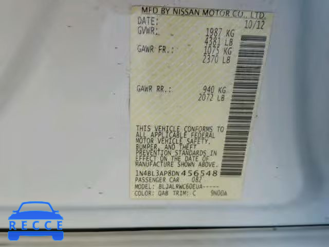 2013 NISSAN ALTIMA 3.5 1N4BL3AP8DN456548 image 9