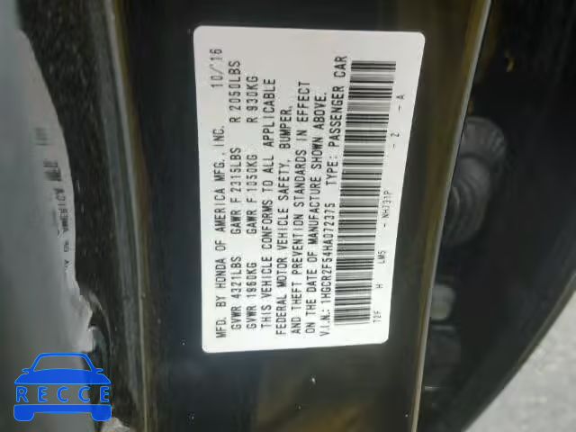 2017 HONDA ACCORD SPO 1HGCR2F54HA072375 image 9