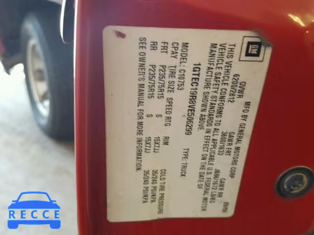 1997 GMC SIERRA C15 1GTEC19R8VE506299 image 9