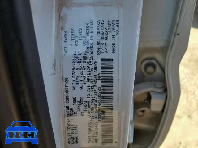 1998 TOYOTA 4RUNNER JT3GM84R7W0035223 image 9