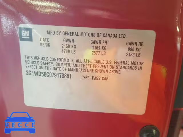 2007 CHEVROLET IMPALA SUP 2G1WD58C079173861 image 9