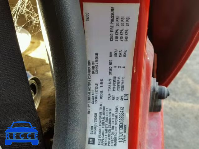 2006 GMC CANYON 1GTDT136X68253478 image 9