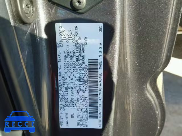 2013 TOYOTA TACOMA ACCESS CAB 5TFTX4CN0DX024478 image 9