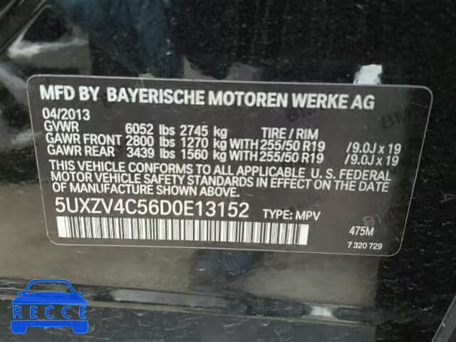 2013 BMW X5 XDRIVE3 5UXZV4C56D0E13152 image 9