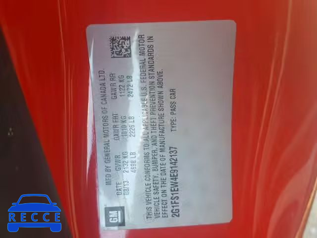 2014 CHEVROLET CAMARO SS 2G1FS1EW4E9142137 image 9