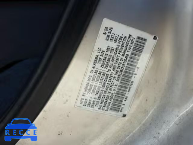 2005 HONDA ODYSSEY LX 5FNRL38225B100468 image 9