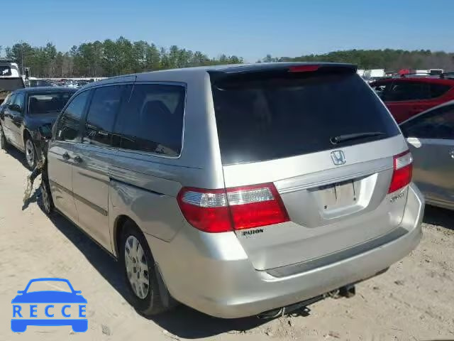 2005 HONDA ODYSSEY LX 5FNRL38225B100468 image 2