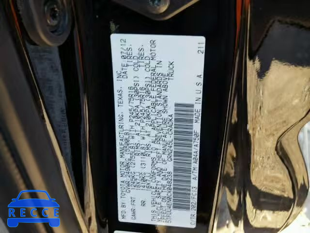 2012 TOYOTA TACOMA ACCESS CAB 5TFUU4EN0CX048238 image 9