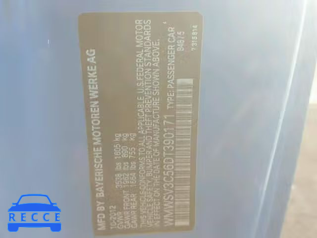 2013 MINI COOPER S WMWSV3C56DT390171 image 9
