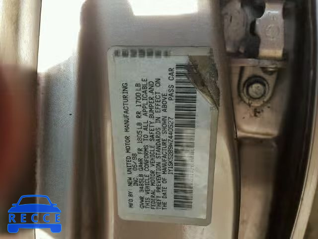 1998 CHEVROLET PRIZM/LSI 1Y1SK5289WZ440527 image 9
