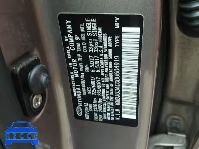 2013 HYUNDAI TUCSON GLS KM8JU3AC0DU604919 image 9