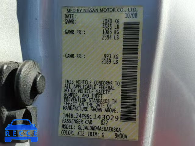 2009 NISSAN ALTIMA 3.5 1N4BL24E99C143029 image 9