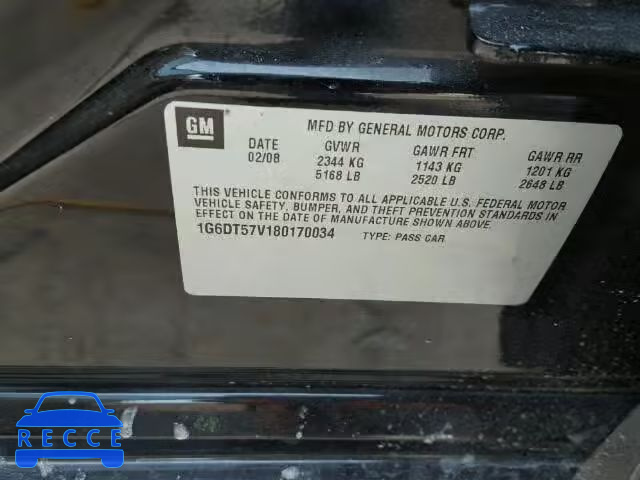 2008 CADILLAC CTS HIGH F 1G6DT57V180170034 image 9