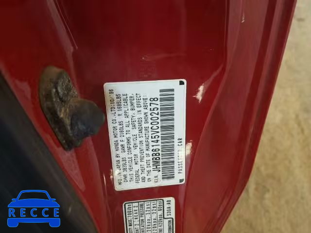 1997 HONDA PRELUDE JHMBB6145VC002578 image 9