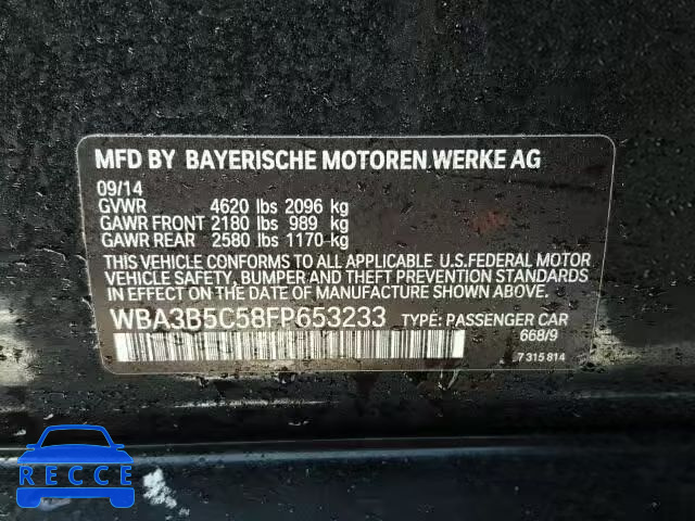 2015 BMW 328XI SULE WBA3B5C58FP653233 Bild 9