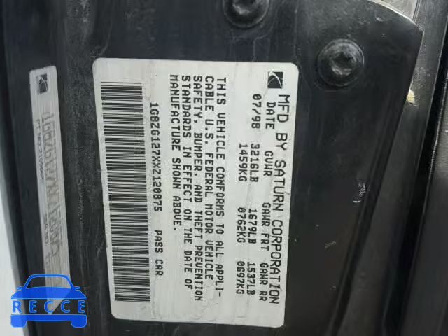 1999 SATURN SC2 1G8ZG127XXZ120875 image 9