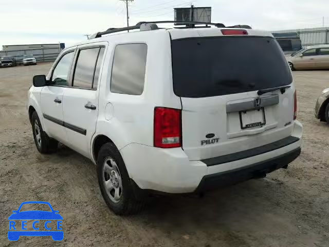 2011 HONDA PILOT LX 5FNYF4H24BB094192 image 2