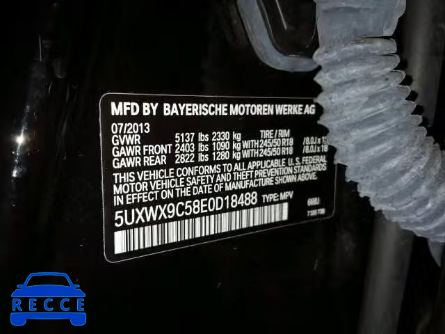2014 BMW X3 XDRIVE2 5UXWX9C58E0D18488 Bild 9