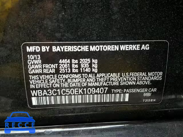 2014 BMW 328I SULEV WBA3C1C50EK109407 image 9