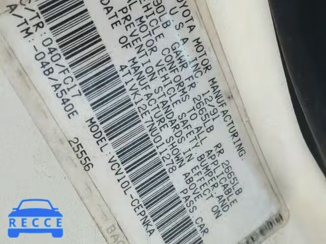 1992 TOYOTA CAMRY LE 4T1VK12E7NU011278 image 9