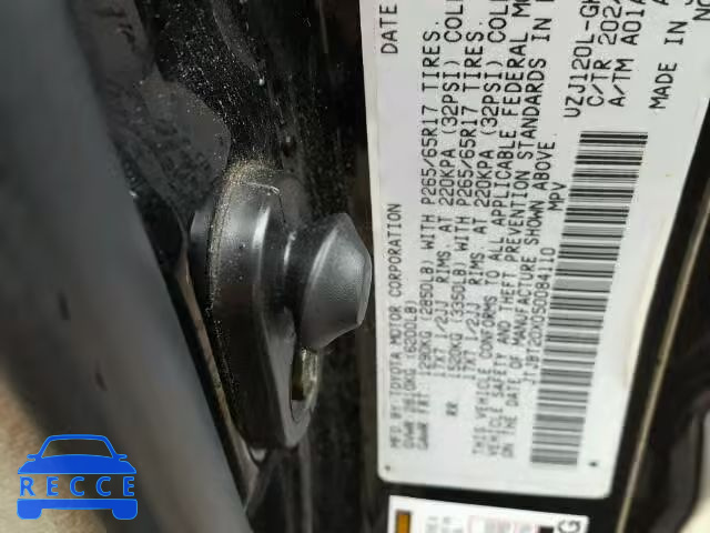 2005 LEXUS GX 470 JTJBT20X050084110 зображення 9