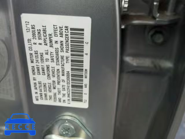 2013 ACURA TSX JH4CU2F41DC006884 зображення 9