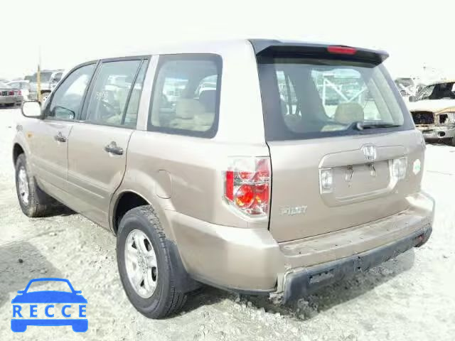 2006 HONDA PILOT LX 5FNYF28106B046027 зображення 2